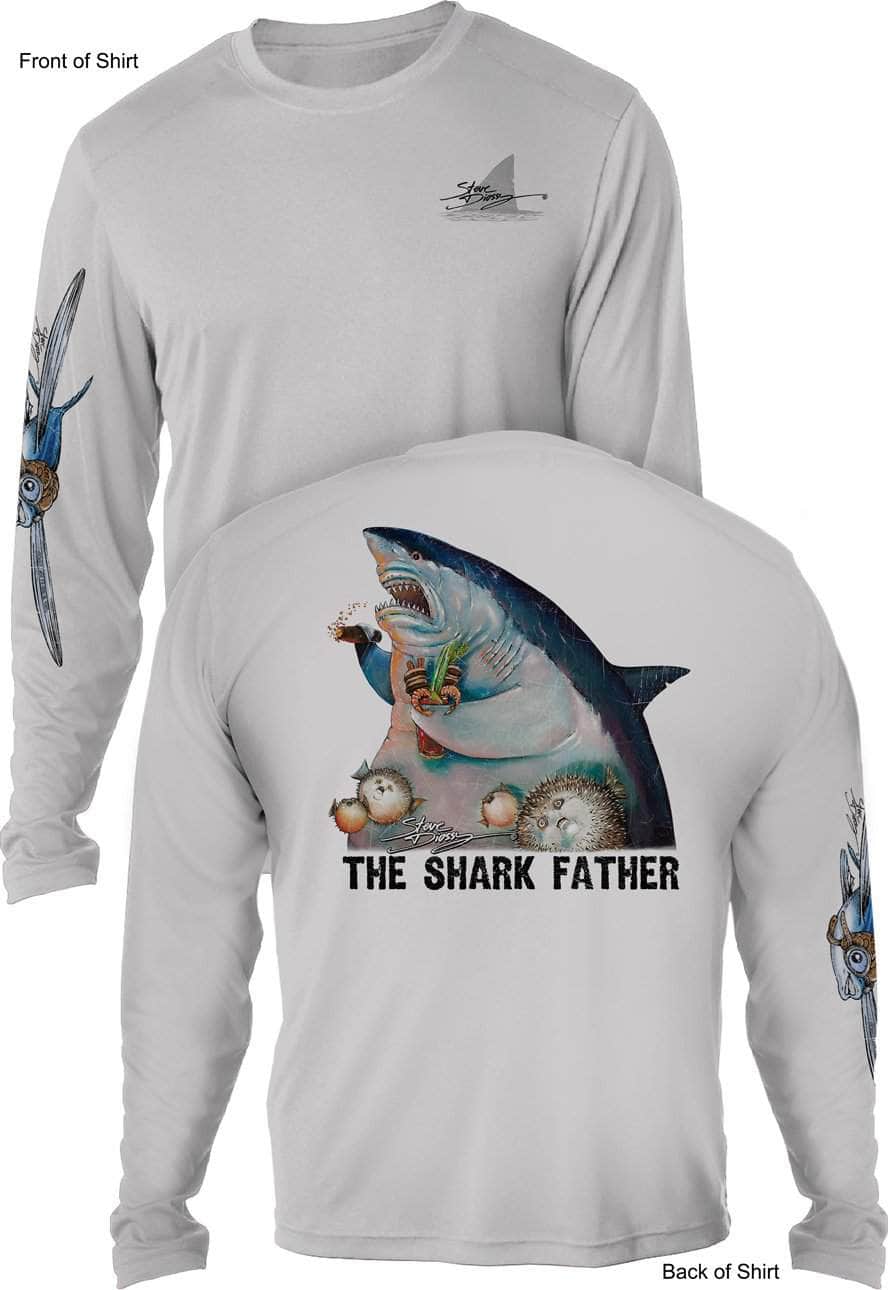 The Shark Father - MEN'S LONG SLEEVE SUN PROTECTION SHIRT ᴜᴘꜰ-ᴛᴇᴇ